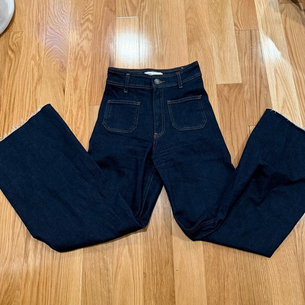 Zara Dark Wash High-Waisted Jeans